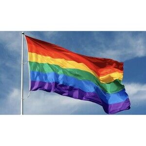 3x5FT Rainbow Pride Flag Banner LGBTQ Gay Lesbian Bi Trans Queer Love Parade NWT